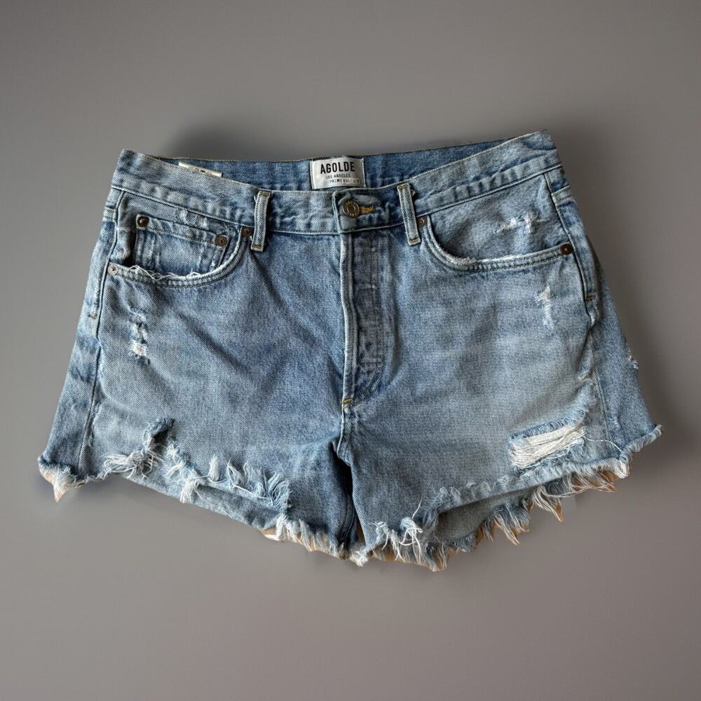 Agolde Denim Shorts Women's 31 Blue Jorts Summer Glam Boho Minimalist Micah